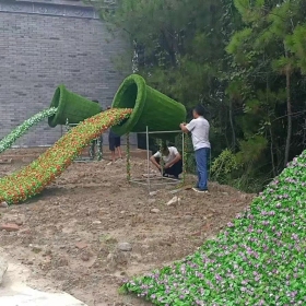 遂寧景觀花壇雕塑造型 花筒垂直雕塑