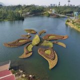 漂浮湿地 景观河道净化水面工程 水面绿化 水下森林造景布置