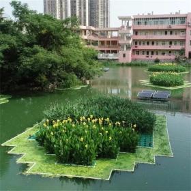 河马苗圃出售定制 设计河道生态浮岛 水面景观美化 净化水质工程